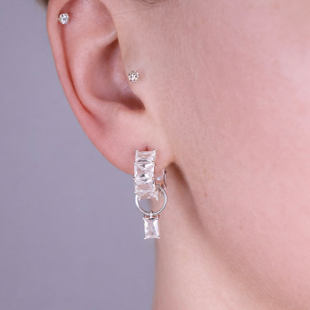 Náušnice Dostatočná si - striebro