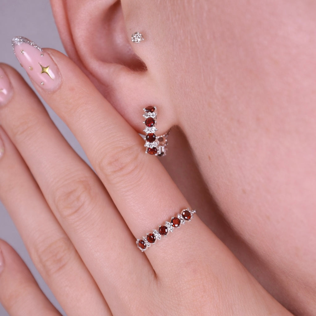 Set Ľúbená si - prsteň a náušnice - striebro