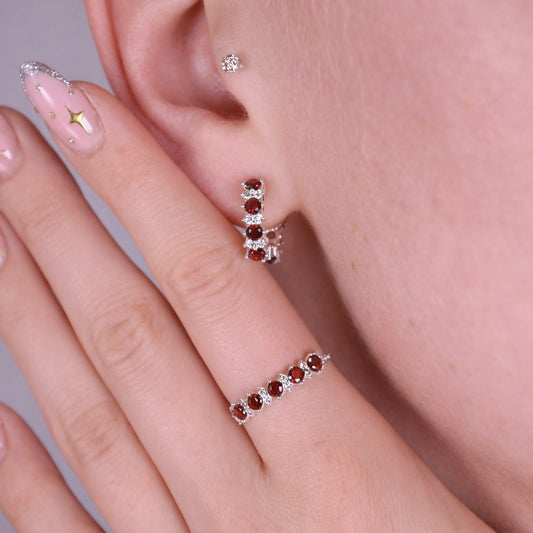 Set Ľúbená si - prsteň a náušnice - striebro