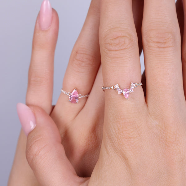 Prepojené sme - set dvoch prsteňov - striebro