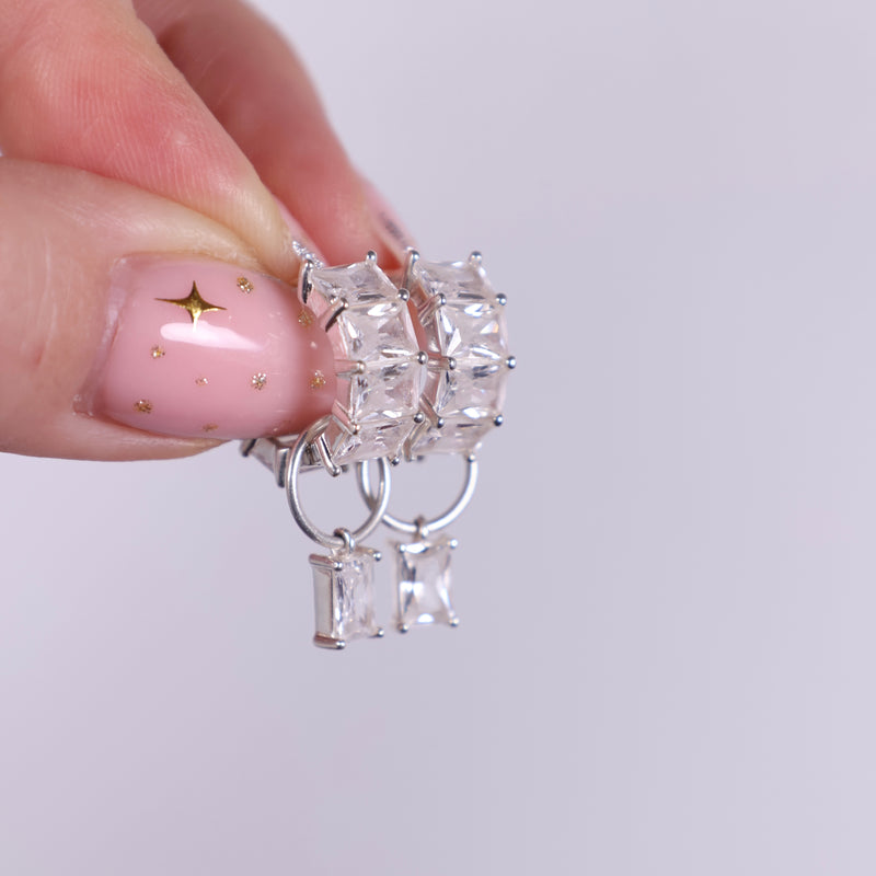 Set Dostatočná si - náušnice a prsteň - striebro